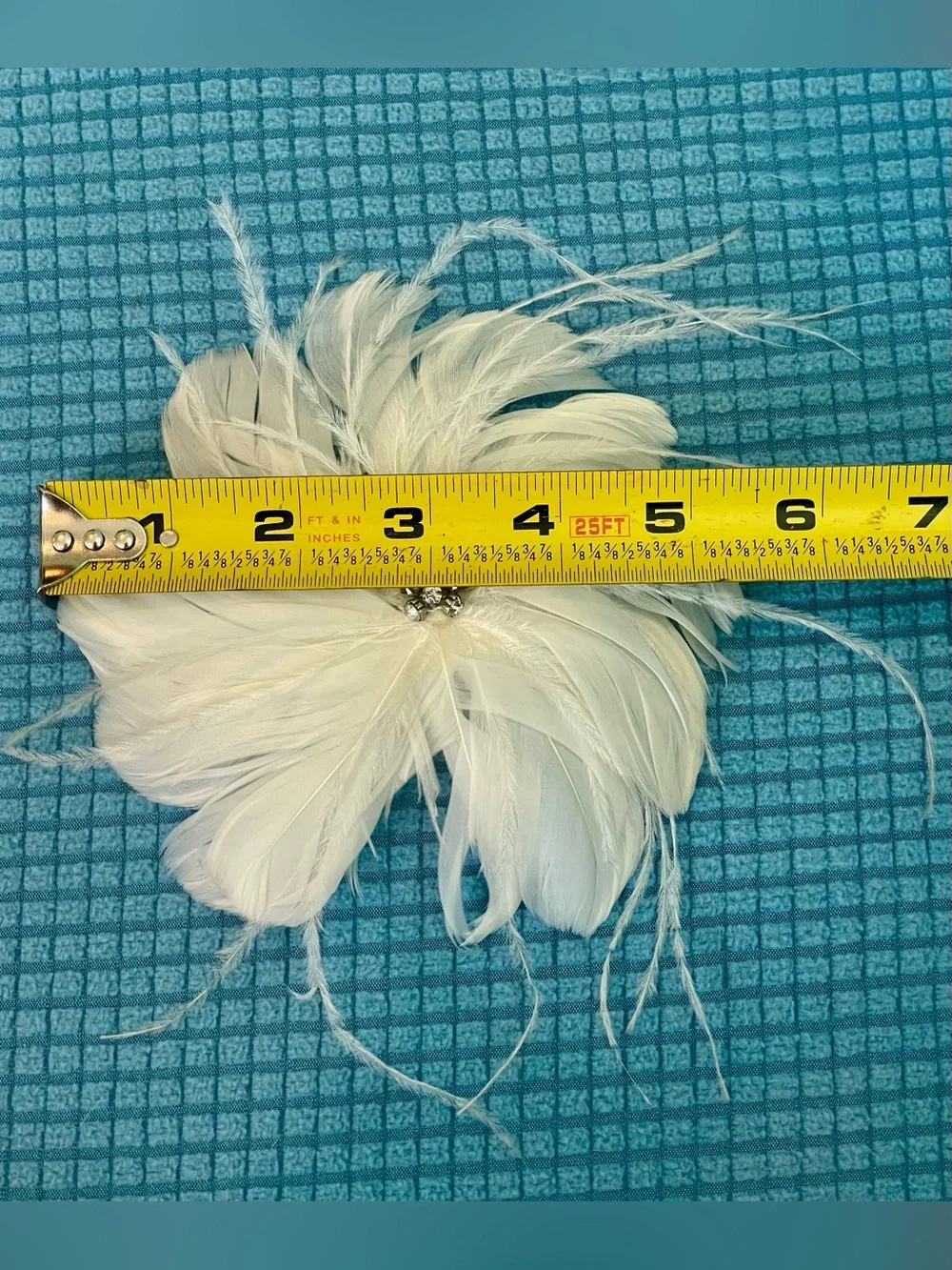 White Feather Hair Clip & Brooch | Gatsby, Bridal, Vintage-Inspired Hair Accesso
